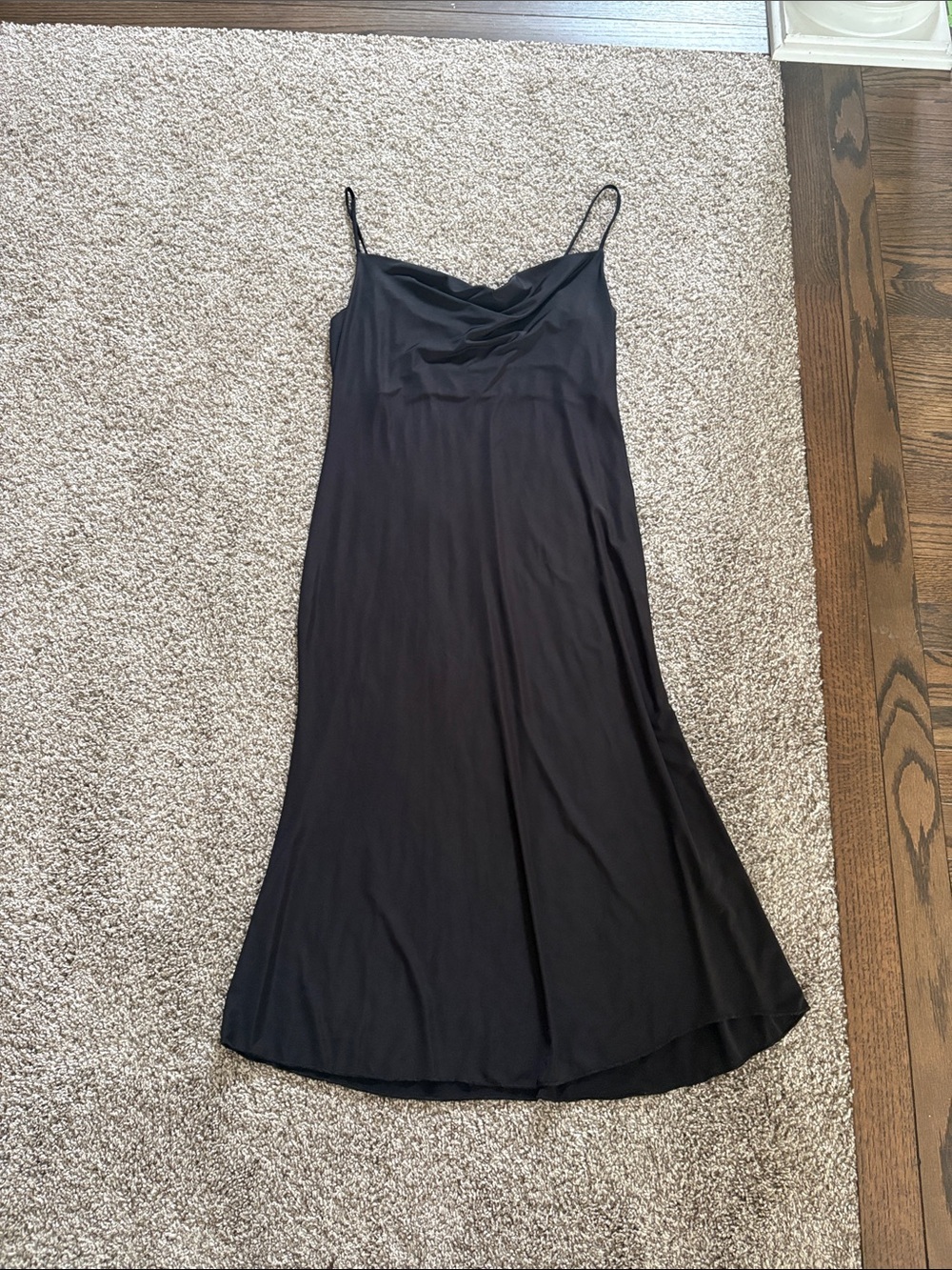 Sincerely Jules Black Satin Slip Top